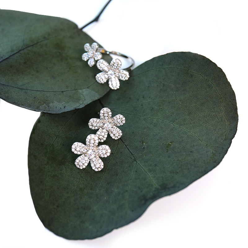 fiori ring earring set